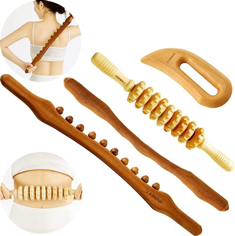 Airelax Gua Sha Massage Roller Stickwood Therapy Massage Tools For Body Shaping
