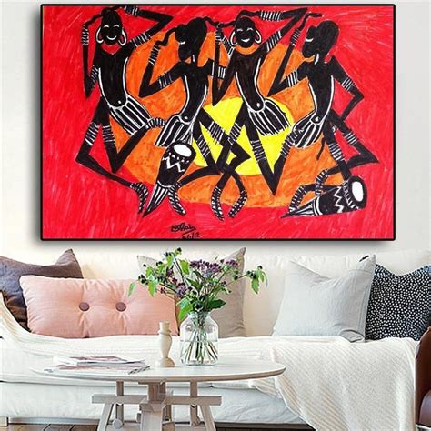 Abstract African American Portrait Painting Sunshine Prints Canvas Art
