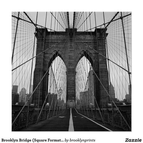 Brooklyn Bridge (Square Format) Poster | Brooklyn bridge, Brooklyn, Brooklyn new york