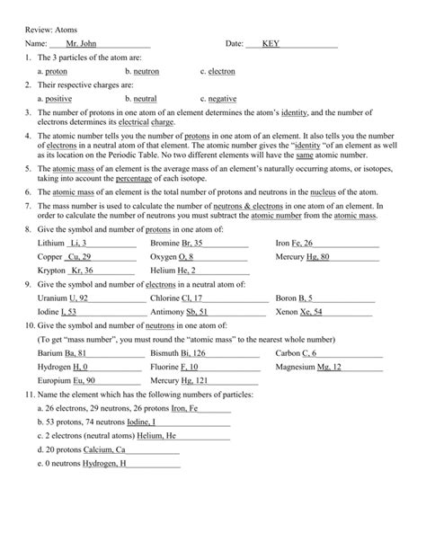 41 Atom Clash Of The Titans Video Worksheet Answers Worksheet Information