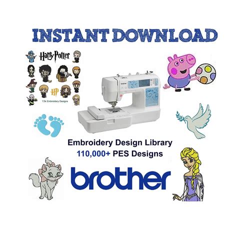 Brother Embroidery Designs PES 110000 Instant Download | Etsy | Free ...