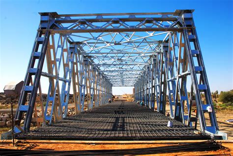 Steel Frame Steel Truss Bridge Single Lane For Ferry Assembly