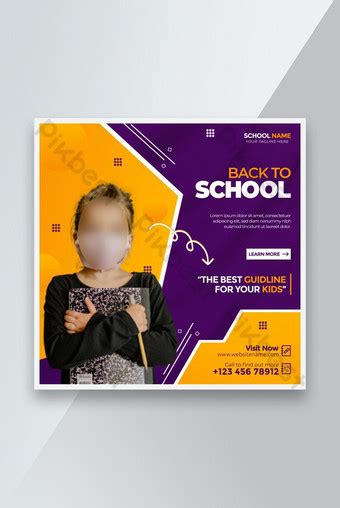 Back To School Social Media Post Design Template Ai Free Download