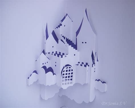 Origamic Architecture Kirigami Pop Up Card Castle Project Tutorials