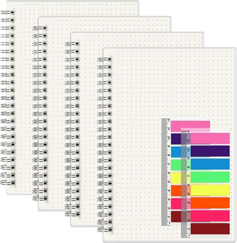 Buy Eoout 4 Packs A5 Dot Grid Notebooks Spiral Bullet Dotted Journals