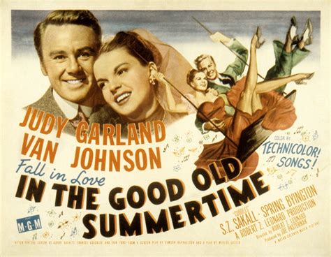 In The Good Old Summertime Van Johnson Judy Garland 1949 Movie Poster