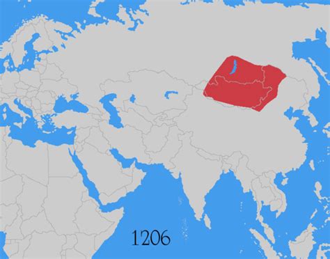 Mongol Empire From 1206 1294 Map Mongolia • Mappery