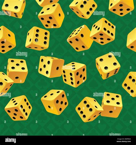Vector Yellow Dice Seamless Background Stock Vector Image And Art Alamy