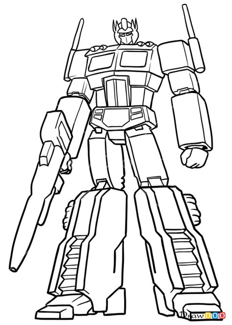How To Draw Optimus Prime Robots