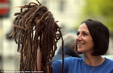 Woman Chops Off 4ft 9ins Dreadlocks For Charity Daily Mail Online