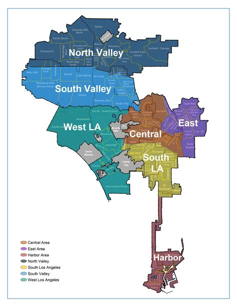 Los Angeles Neighborhood Council Map South Carolina Map