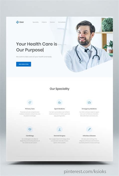 Medical And Healthcare Landing Page Html Template Clean And Modern