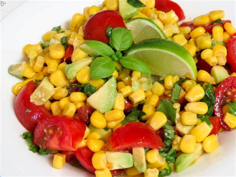 Corn Tomato Salad With Avocado And Basil Meatless Monday