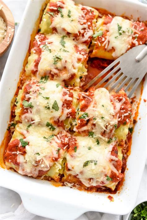 Vegetarian Spinach Lasagna Roll Ups
