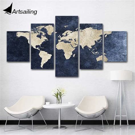 Artsailing 5 Piece Posters And Prints Canvas Painting Wall Art Abstract