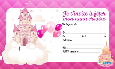 Invitation anniversaire fille 10 ans a imprimer gratuit. Carte invitation anniversaire fille - Elevagequalitetouraine