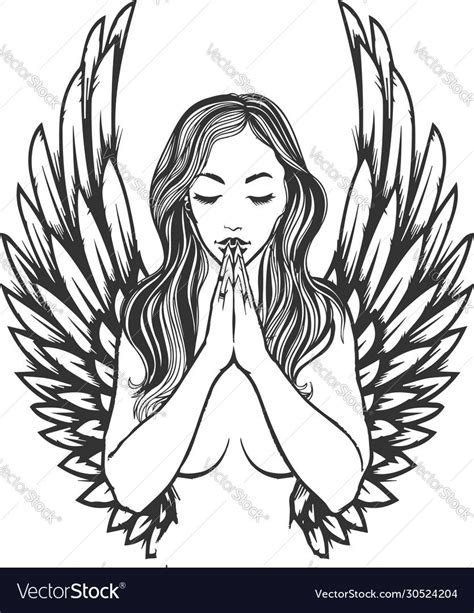 Angel Girl Tattoo Girl Tattoos Tattoos For Women Woman Praying