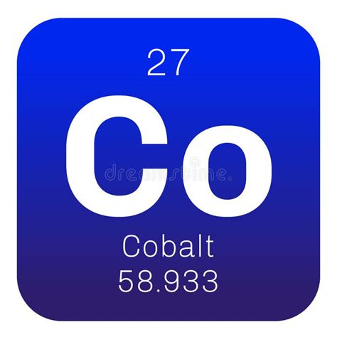 Simbolo E Numero Dellelettrone Di Cobalto Illustrazione Vettoriale