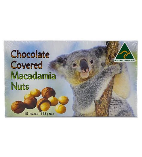 Macadamia nuts are a native australian nut and a delightful snack. Chocolate Covered Macadamia Nuts 135g | Australia the Gift ...