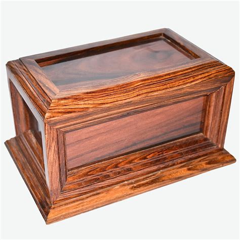 Hind Handicrafts Handmade Rosewood Wooden Urns For Human Ashes Adult