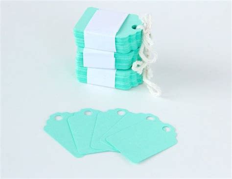 Turquoise Gift Tags 150 Escort Tags Small Paper Favor Tags