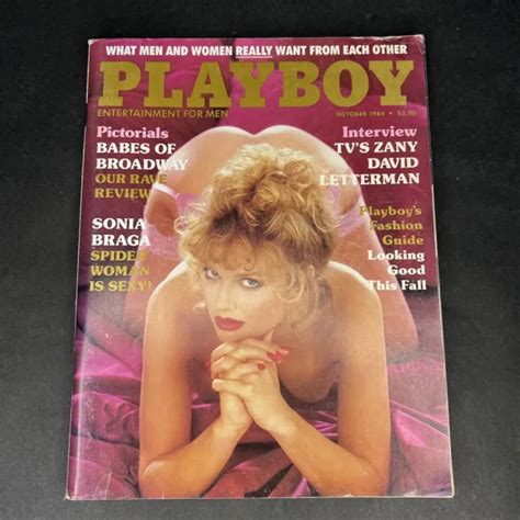 Vintage Playboy Magazine October W Poster Centerfold Debi