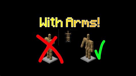 How To Make Armor Stand With Arms Without Mod Youtube
