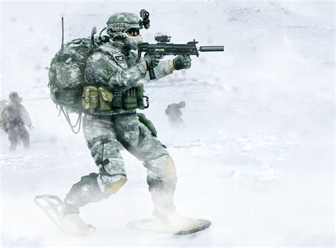 Concept Art For The Modern 10th Mountain Infantry Soldier