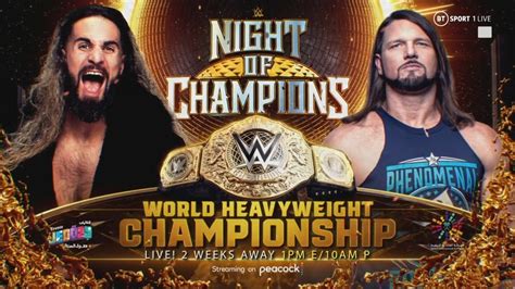 World Heavyweight Title Match To Open Wwe Night Of Champions