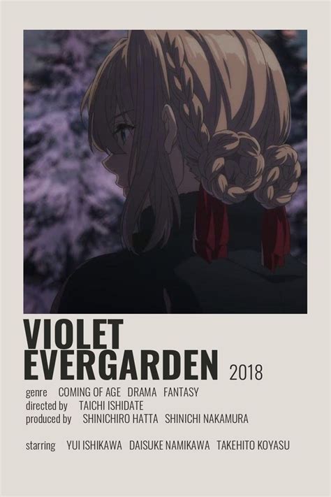 Violet Evergarden Poster By Cindy Anime Films Violet Evergarden