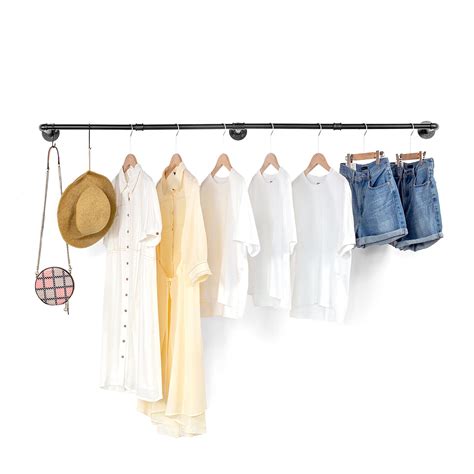 Buy Iflove Industrial Pipe Clothing Rack 70 Inch Wall Ed Clothes Rack