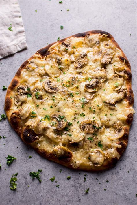 Truffled Mushroom Naan Pizza Recipe Naan Pizza Food Recipes Naan