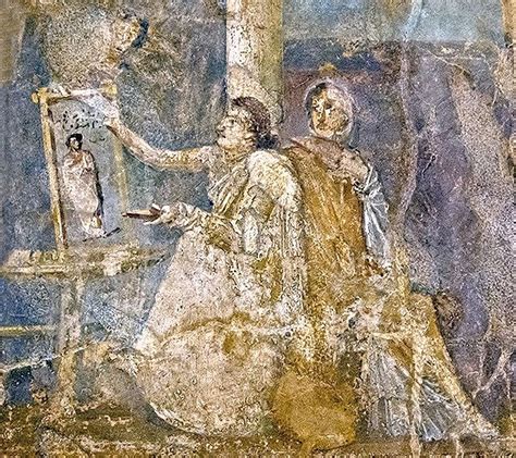 Roman Fresco From Pompeii Depicting Painter Imperium Romanum