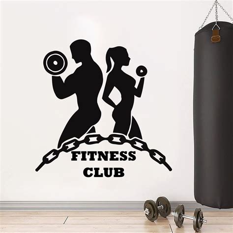 Fitness Decor Art Quotes Gym Stickers Fitness Wall Art Ts Boys Girl