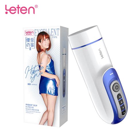 Leten Sex Toys Automatic Telescopic Thrusting Interactive Sex Moaning