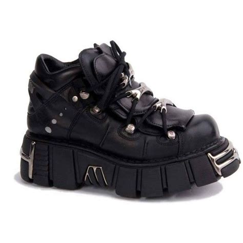 New Rock M106 S1 Black Platform Shoes 229 Liked On Polyvore