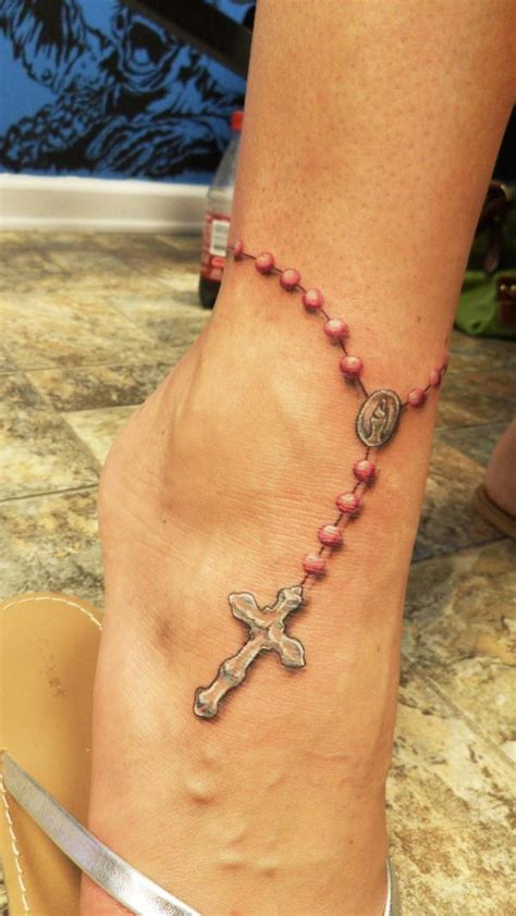 Https://tommynaija.com/tattoo/ankle Rosary Tattoo Designs