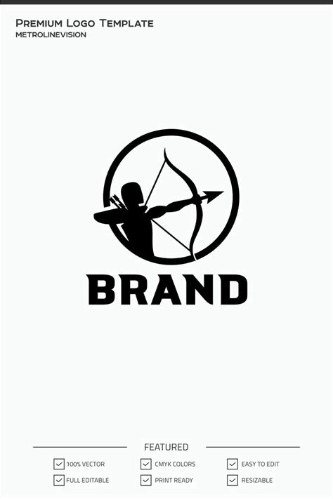 Archery Logo Green Arrow Logo Doddle Art Logo Design Graphic Design
