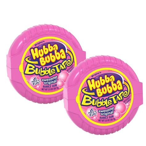 Wrigleys Strawberry Hubba Bubba Bubble Tape Packaging Type Plastic