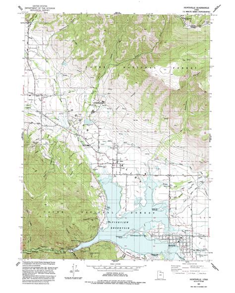 Huntsville Topographic Map 124000 Scale Utah