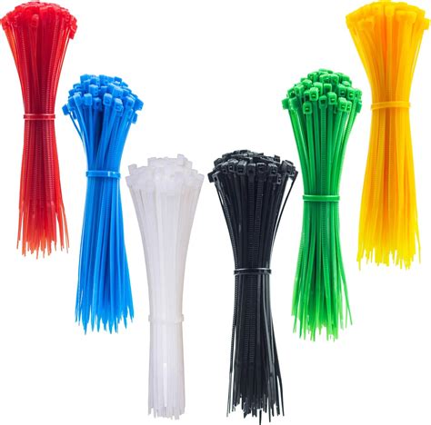 4 Inch Thin Zip Ties 120pcs Clear Nylon Cable Ties 6 Multi Colors