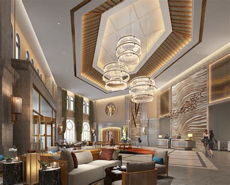 Interior Hotel Lobby Ceiling Design