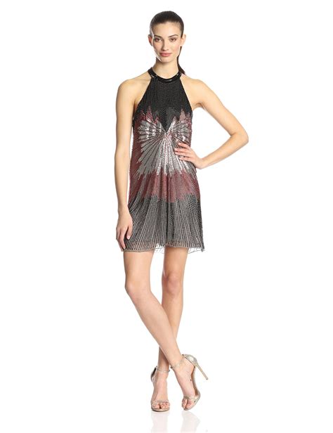 Parker Womens Isla Sunburst Sequin Shift Dress Striped Shift Dress Party Dress Inspiration