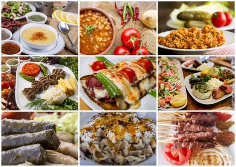 Traditional Delicious Different Turkish Foods Collage Rich Menu Stock