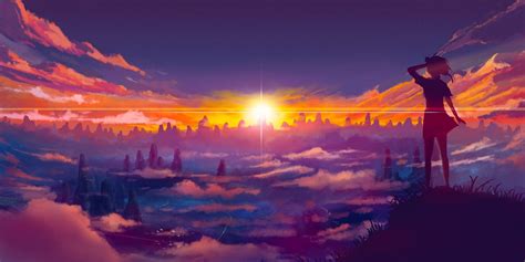 Anime Sunset Wallpapers Top Free Anime Sunset