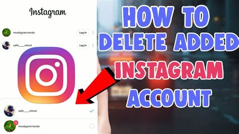 How To Removedelete An Added Instagram Account 2021 Delete Added