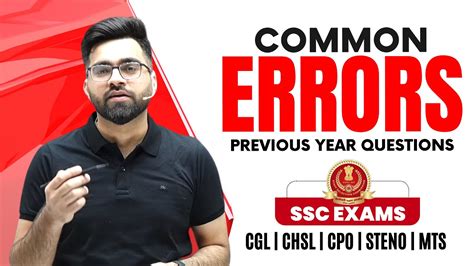 Previous Year Common Errors For Ssc Exams English For Ssc Cgl Chsl Cpo Mts Tarun Grover