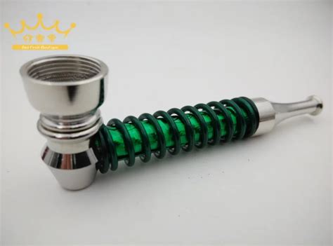 Free Shipping 2pcslot Fashion Metal Smoking Weed Pipes With Lid With