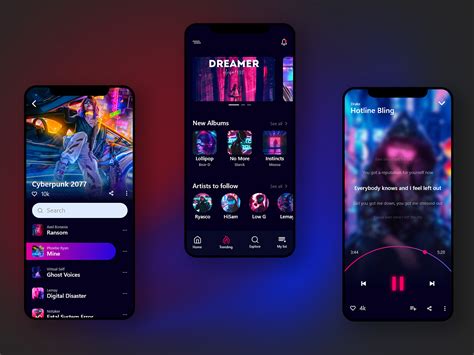 Music App Ui Concept Dark Theme By Binh Nguyen On Dribbble