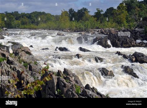 The Waterfalls At Great Falls Park In Virginia Stock Photo Alamy
